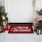 Red and Black Plaid "Merry Christmas" Natural Coir Christmas Outdoor Doormat 18" x 30"